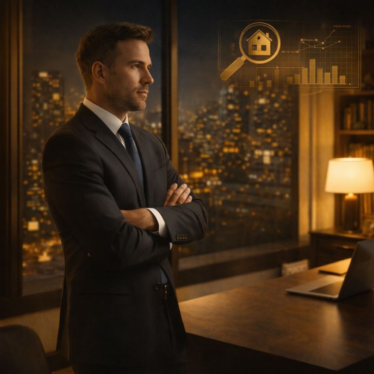 Profesional en la oficina nocturna Profesional en la oficina nocturna