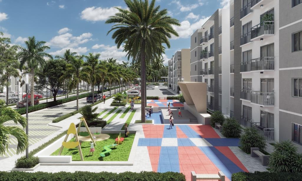 Descubre Jardines 3 en Pueblo Bávaro Punta Cana. Apartamentos desde USD $79,800 con amenidades, seguridad y alto potencial de inversión inmobiliaria.