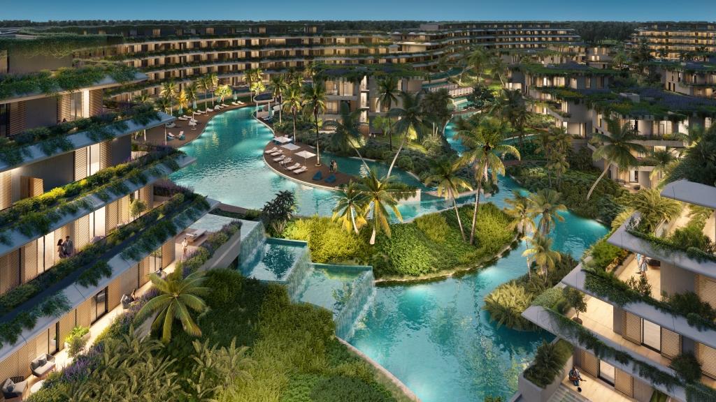 River Island Punta Cana: condohotel con 16 piscinas, CONFOTUR, ROI estimado 8% y apartamentos de lujo en venta. Invierte con Ideale Realty.