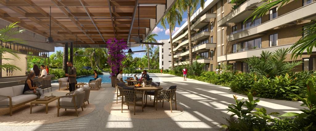 Palm View Golf & Apartments Punta Cana 42 Palm View Golf & Apartments Punta Cana, proyecto de apartamentos en Punta Cana con CONFOTUR, amenidades resort y alto potencial para inversión.